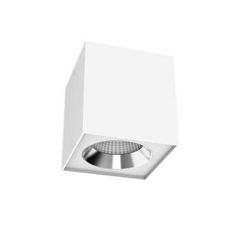 Светодиодный светильник VARTON DL-02 Cube накладной 125х135 мм 20 Вт 4000 K 35° DALI RAL9010 белый матовый